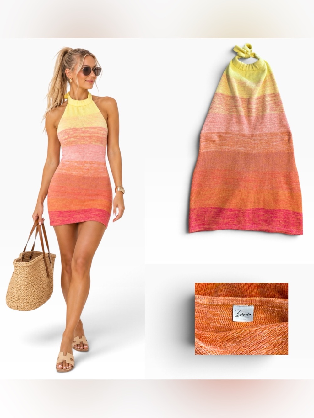Bamba Swim Bounty Mini Halter Dress - Size XS
